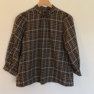 Everlane Plaid Blouse